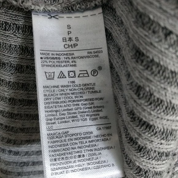 GAP Short Sleeved A-Line Dress Grey - Picture 3 of 4